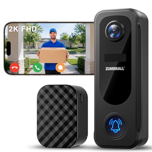 ZUMIMALL Wireless Video Doorbell with AI Detection