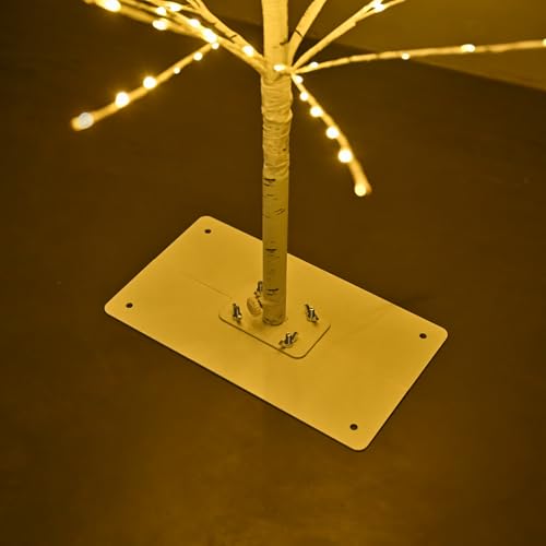 7FT Birch Tree with 736 LED Lights, Artificial Tree IP44 Waterproof Twinkle Light White Christmas Tree for Indoor Outdoor Festival Wedding Party Christmas Decorations (7FT/736LED) by Leruckdite - Image 4