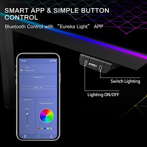 EUREKA ERGONOMIC 60" L Shaped RGB LED Gaming Desk, Smart Music Sync Lights Up Tempered Glass GTG L60 Reversible Home Office Corner Computer Studio Table Gift w Cup Headset Socket Holder, APP Control | Smart Tech, Sharp Takes - CRYOVEX.com Eureka ergonomic 60" l shaped rgb led gaming desk, smart music sync lights up tempered glass gtg l60 reversible home office corner computer studio table gift w cup headset socket holder, app control | 41ddbfhlqal. Ac | review by cryovex