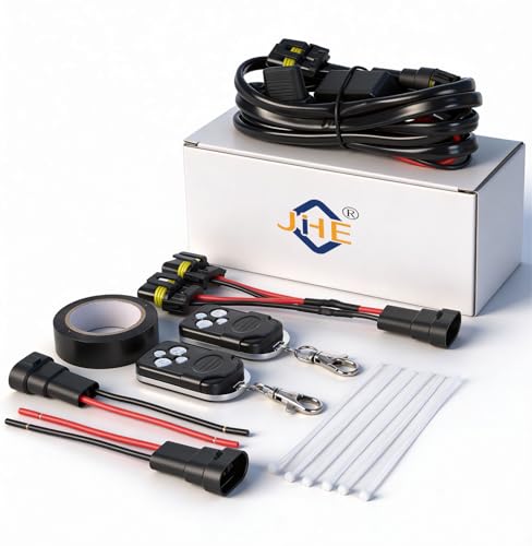 JHE 150W LED Light Bar Wiring Harness Kits,Wireless Remote Control