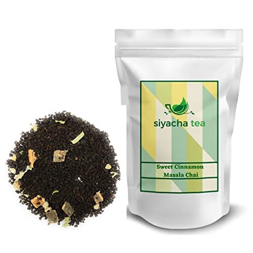 Image of Siyacha Tea Sweet Cinnamon Masala Chai, Premium Assam CTC Tea With Cinnamon, Cardamom, Non-GMO, Gluten-Free, No Added Flavoring, 100% Natural Whole Spice Blend, 500 grams Makes 250 Cups (approx)