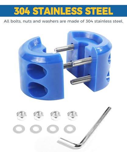 UBOG Winch Stopper,Car Accessories Winch Cable Stopper,Rubber Winch Stopper for Cable,Winch Cable Hook Rubber Stopper with Stainless Steel Screws and Nuts,Winch Cable Hook Stopper for ATV UTV (Blue)
