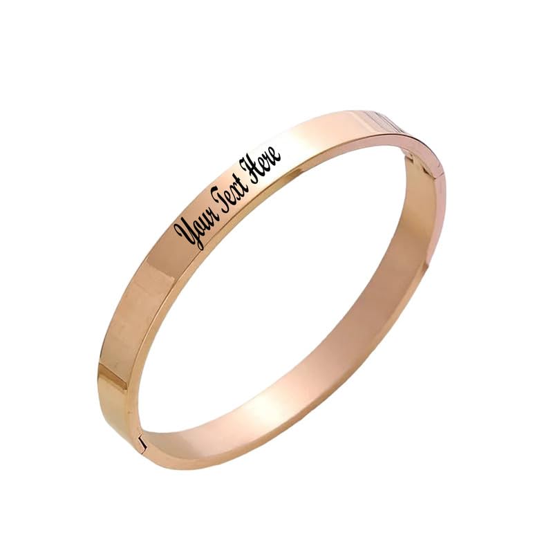 Shiv Jagdamba Personalized Kada Stainless Steel Bangle Inspirational Bracelets Custom Engrave Name Text Openable Bangle for Men Rose Gold (B0CV9L3NZ2) Amazon Price History, Amazon Price Tracker