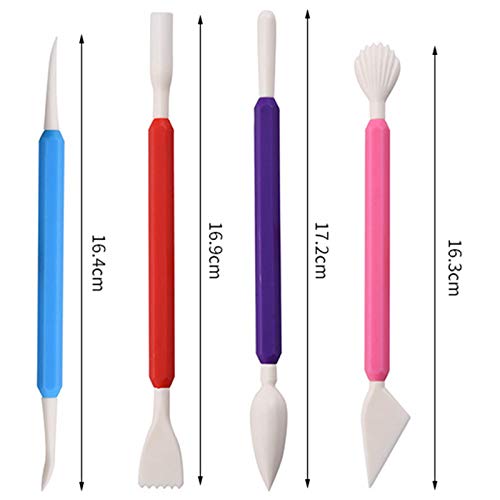 Kiniza 9 Pieces Clay Sculpting Tools, Plastic Modeling Clay Tools For Kids，Double-Head Plastic Ceramic Pottery Tool Kit,Crafts Clay Modeling Diy Kit Cook Decorating Tools For Shaping And Sculpting #TOP2