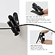 LNQ LUNIQI Kopfhörer Kabelklemm, 9 Stück Kunststoff Headset Kabel Clip Schwarz Kopfhörer Draht Clip, 360° Drehbar Mikrofon Kabel Klemme, Kopfhörer Kabel Kleidung Clip für 5mm Kabel