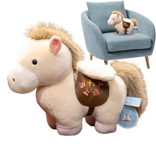 Cheval en peluche de 20 cm mignonne poupée au design chinois