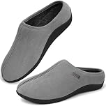 V.Step Orthopedic Slippers Microsuede, Non-slip Orthotic Clogs Comfortable Plantar Fasciitis House Shoes for Women and Men, Grey, UK 6