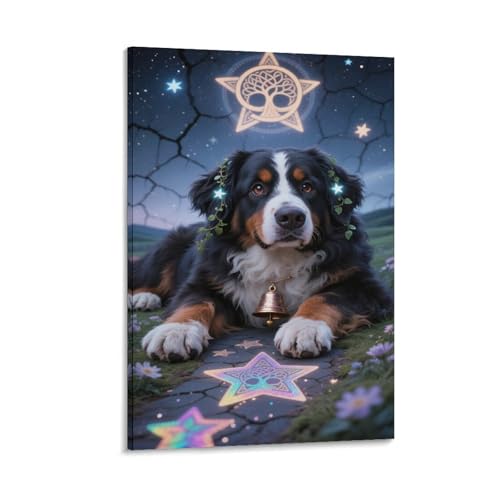 Tableau bouvier bernois MEFESE affiche toile imperméable 30x45cm pour salon
