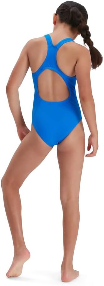 Speedo Eco Endurance+ Medalist Swimsuit | Chlorine Resistance | Recycled Fabric Swim Holiday Girls Swimsuit (1-Pack)