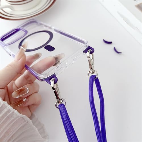 Coque transparente iPhone 12 Pro Max cordon collier blanc au design minimaliste épuré