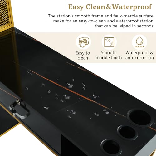 Barber-Salon-Station-for-Hair-Stylist-Beauty-Salon-Station-with-Lockable-Drawer-Set-Beauty-Spa-Furniture-Set-Left-Shelf-and-Storage-Cabinet-Beauty-Spa-Equipment-Black