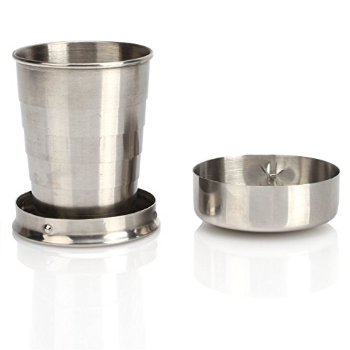 LQZ Portable Stainless Steel Collapsible Cup ?- 245ml/8 Ounce