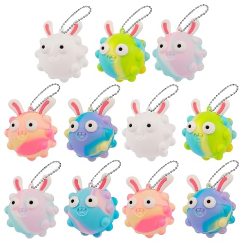 Cute Bull Horn Design Bubble Squishy Fidget, Random Color Portable