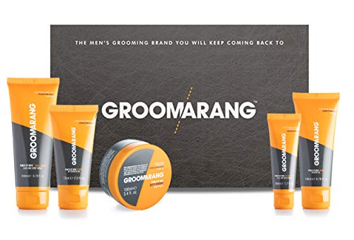 Mens Toiletry Gift Set GROOMARANG ‘Power of Man’ Toiletries Gift Set for Men Includes Hair & Body Wash, Face & Neck Cream, Shaving Gel, Aftershave Gel & Hair Paste Mens Toiletry Gift Set GROOMARANG ‘Power of Man’ Toiletries Gift Set for Men Includes Hair & Body Wash, Face & Neck Cream, Shaving Gel, Aftershave Gel & Hair Paste