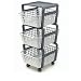 Ecoplast Carrello Portaoggetti, Bianco, Unica