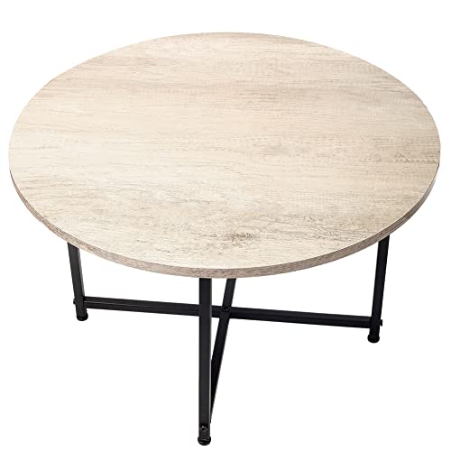 Aroilazm Folding Round Coffee Table For Living Room Heavery Duty Portable Small Circle Center Table With Waterproof Desk Top For Home Space Saving,23.6 X 23.6 Inch （Rustic Wooden） #TOP5