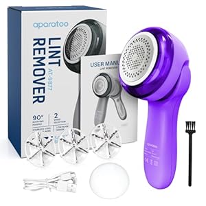 Tiptop Home Elektrischer Fusselrasierer Lila 3-in-1