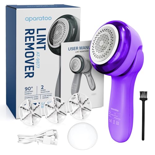 Tiptop Home Elektrischer Fusselrasierer Lila 3-in-1