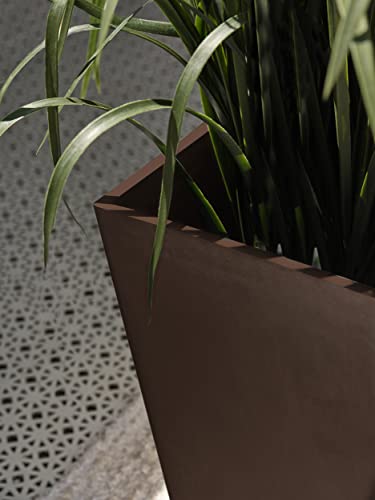 Veradek V-Resin Indoor/Outdoor Taper Planter (Espresso, 26 Inch - 2 Pack) #TOP4