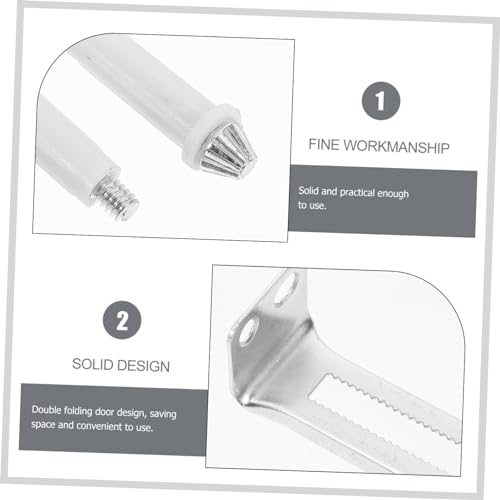 Kit de Herrajes para Puerta Bifold 2 Pares con Pivotes Superiores Resistentes para Operación Suave, para Puertas de Closet en Oficina o Hogar miniatura 7