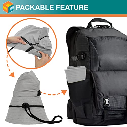 Sun Cube Sun Hat For Men, Wide Brim Fishing Hat Neck Flap Cover Men Women, Hiking Safari, Uv Sun Protection Summer Gardening Beach Camping Upf 50+, Light Gray #TOP6