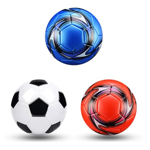 Buqpow 3 balones de fútbol profesionales tamaño 5 oficial de entrenamiento de fútbol para competición de fútbol al aire libre