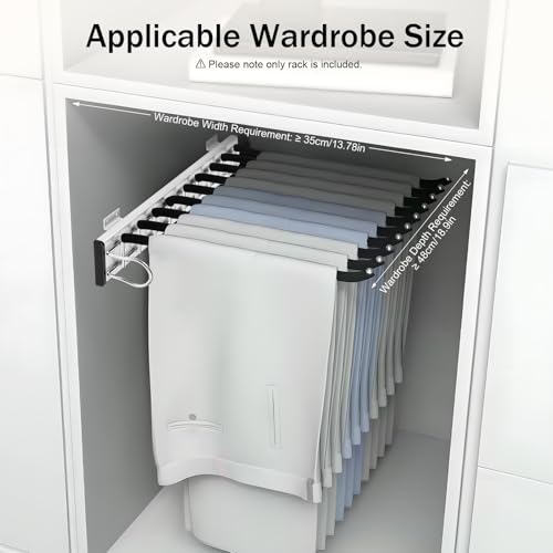 Cintres réglables acier inoxydable 9 barres antidérapantes gain de place placard