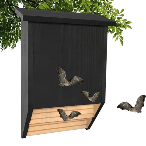 Fledermäuse für den Außenbereich – Ruheplatz aus Naturholz, Fledermäuse für den Außenbereich, für Garten, Hof, Terrasse, , Rasen, Bauernhof, Grünflächen und Außenbereiche