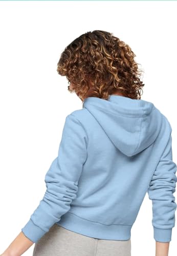 Image of Rabboni Women's Crop Fleece Hoodie Jacket | Full Sleeve Zip-Up Hooded Sweatshirt for Women & Girls | Soft Warm Casual Winter Wear Crop Hoodie