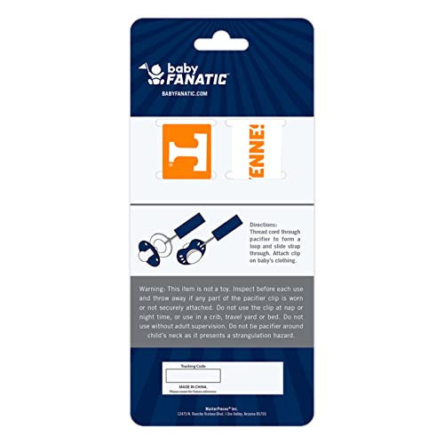 Image of Baby Fanatic Officially Licensed Unisex Pacifier Clip 2-Pack - NCAA Tennessee Volunteers - Officially Licensed Baby Apparel