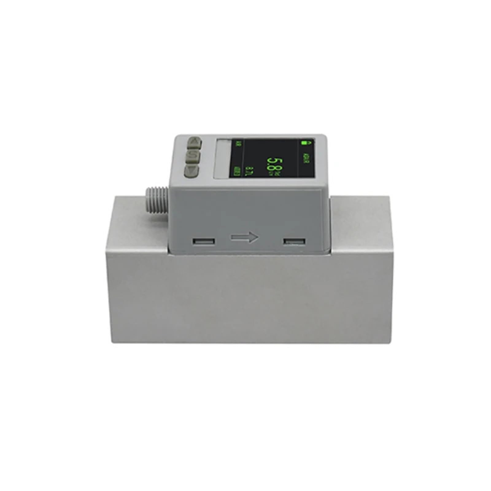 Medidor digital de flujo de gas nitrógeno-aire, serie 0~500 L/min, sensor de flujo másico de aire, fuente de alimentación de 9-24 V CC(0-100L Min)