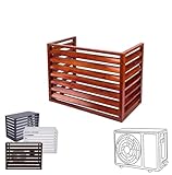 Pxkmouy L120/W150/H70(5P) Exterior Cubre Aire Acondicionado Aluminio Soporte Para PlantasProtectora De Rejilla Para Aire Acondicionado de marco exterior desmontable de aleación