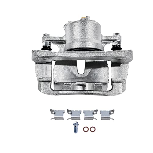 Image of Detroit Axle - Front Brake Kit for Toyota RAV4 Matrix Mirai Corolla iM Scion tC iM Pontiac Vibe Drilled & Slotted Brakes Rotors Left Side Disc Brake Caliper w /Bracket Replacement : 11.65 inch inch Rotors