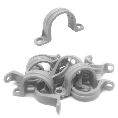 Alamic Abrazadera de conducto de 1,27 cm, abrazaderas de plástico, abrazaderas de tubo de PVC, correa de conducto de plástico para conductos y cables de PVC, paquete de 12