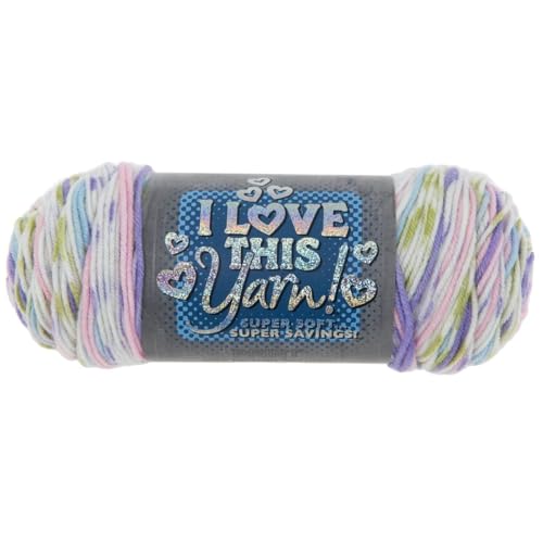 Image of Hobby Lobby Print I Love This Yarn, 581 Spun Sugar Stripe, Set of 2 | 4 Medium Weight, 252 Yards Per Skein