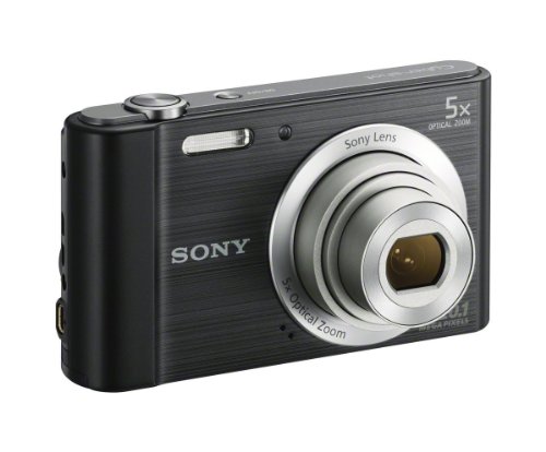 Image of Sony DSC-W800 20.1 MP Point and Shoot Digital Camera with 5X Optical Zoom (Black) + SanDisk 128GB Ultra SDXC UHS-I Memory Card - 100MB /s, C10, U1, Full HD, SD Card