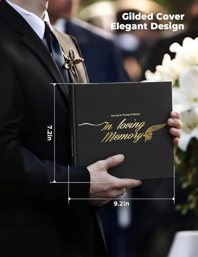 Funeral Guest Book for Memorial Service, Celebration of Life Guestbook — view 4