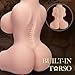 Sex Doll Male Masturbator with Realistic Boobs Vagina and Anal, Goyha 3 in 1 Torso Masturbator Love Doll Pocket Pussy with Built-in Spine 5.9lb Pussy Ass Male Sex Toy for Men Masturbation
