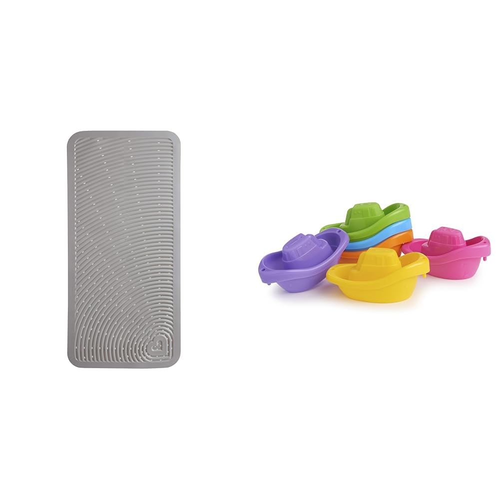 Munchkin(r) Soft SpotTM Bath Mat and 6 Piece Little Boat Train Baby Bath Toy Set