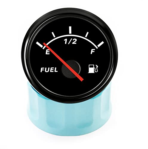 Dunkteam 52Mm(2") Marine Fuel Level Gauge Electric Boat Fuel Level Meter Gas Fuel Tank Meter 0-190 Ohm With Backlight For For Universal Auto Car Truck Vehicle Rv #TOP1