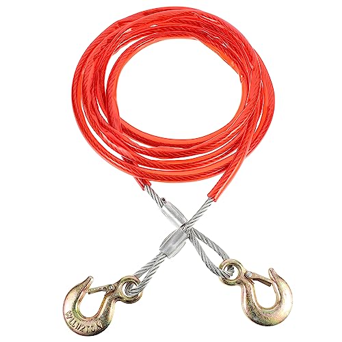 Gogogmee 1Pc Durable Trailer Tow Strap with Reinforced Hook for Off Road Vehicles Heavy Duty Vehicle Trailer Rope Reliable Towing for Suvs and Trucks