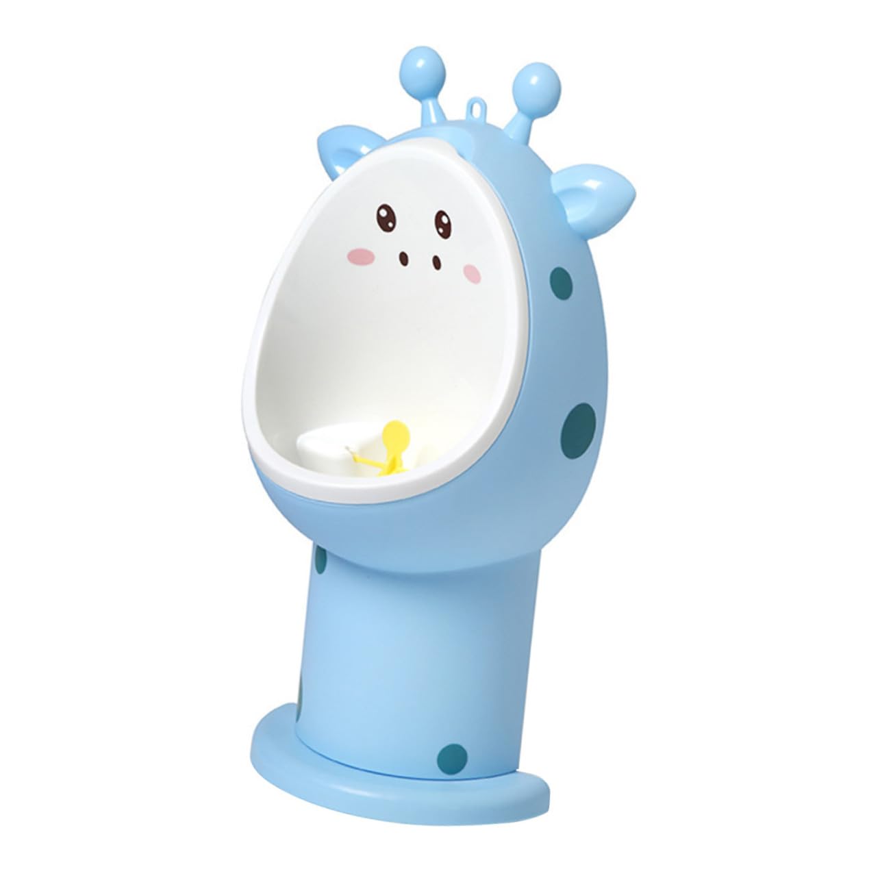 Generic Urinal for Boys Portable Training Potty with Cartoon Design PP Material Height Hook Anti-Splash and Clean Split Cover in Sky Blue