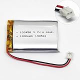 1x Lipo Akku 1s 3,7V 1800mAh JST PH Stecker Drohne Quadrocopter Ufo PCB 103450