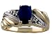 Imagen de Diamond & zafiro anillo 14 K oro amarillo o 14 K oro blanco