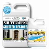 Premium Restorer-Restores Original Color & Rejuvenates Faded Shutters, Patio Furniture, Doors & More | Eco-Friendly |Lasts 10 Yrs.| Includes Powerful Cleaner | Gallon Kit