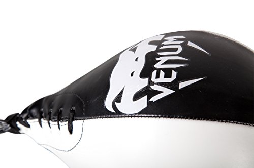 Venum Skintex Leather Speed Bag, Black/Ice, Medium #TOP3