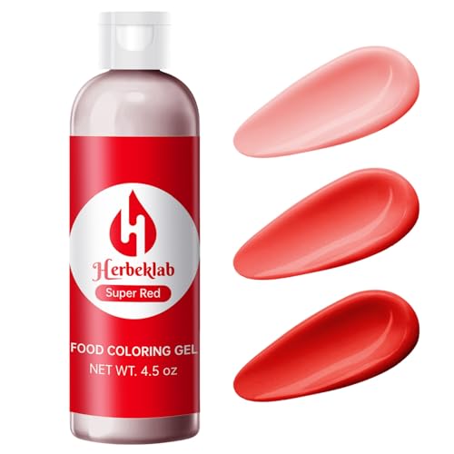 Image of Red Gel Food Coloring - 4.5 oz Professional Grade Concentrated Food Dye, Gel Based Coloring for Icing, Baking, Cake Decorating & Cookies