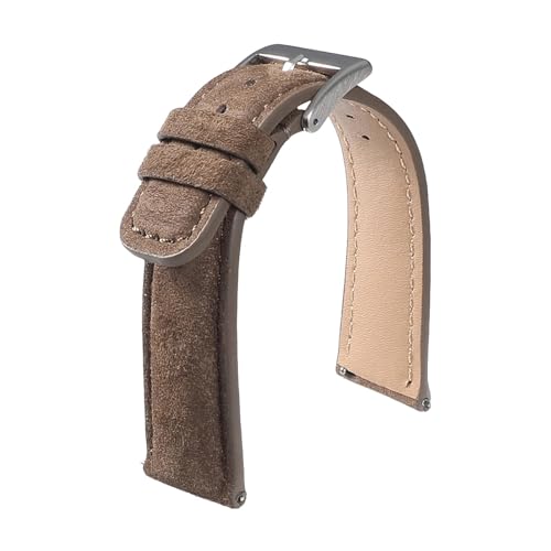 [�����ȓX] WCC00816 �X�G�[�h���U�[�X�g���b�v 18mm 20mm 22mm ���B���e�[�W�E�H�b�`�o���h �N�C�b�N�����[�X �J�[�t�X�L���u���X���b�g �����Y ���f�B�[�X �A�N�Z�T���[(Coffee,20mm)