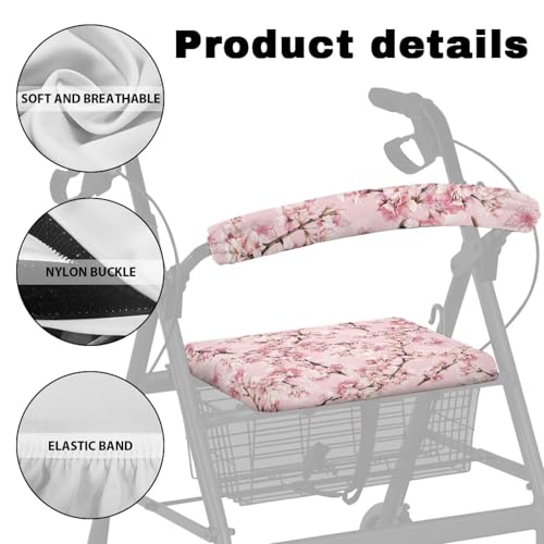 Image of Butterfly Universal Seat Covers for Rollator Walkers, Soft Backrest and Seat Covers, Adjustable Walker Accessories for Seniors Women Men