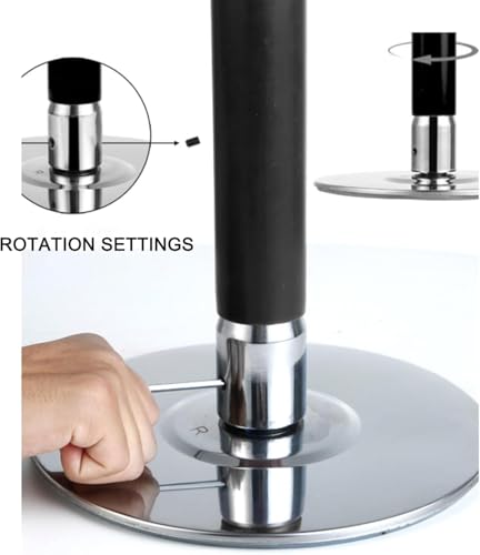 Portable Silicone Pole Dance & Fitness Kit, 360° Spin Static Modes Adjustable Pole 86.6–106.3inchs Height No Drilling Required With Silicone Pads Seamless Chrome Steel For Home Gym Yoga Dance Studio